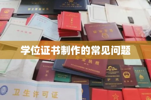 东丽学位证书制作的常见问题