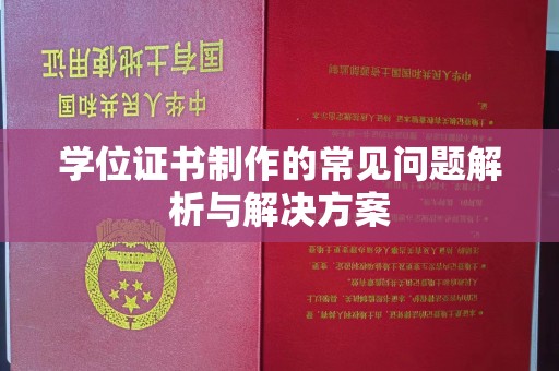 东丽学位证书制作的常见问题解析与解决方案