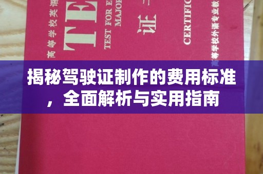 东丽揭秘驾驶证制作的费用标准，全面解析与实用指南