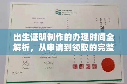东丽出生证明制作的办理时间全解析，从申请到领取的完整指南