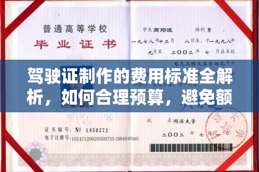 东丽驾驶证制作的费用标准全解析，如何合理预算，避免额外支出