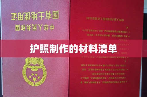 东丽护照制作的材料清单